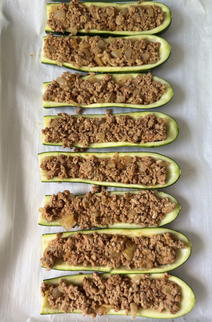 taco zucchini boats