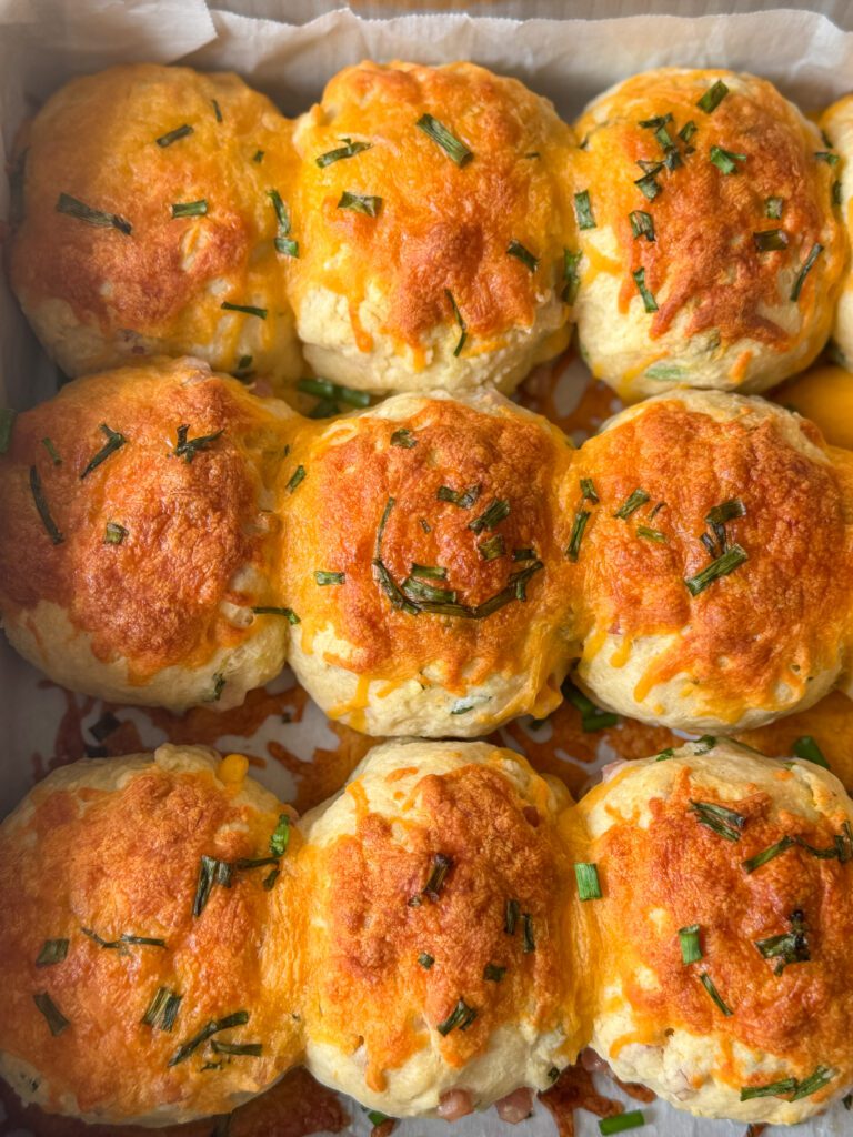 ham and cheddar biscuit bombs