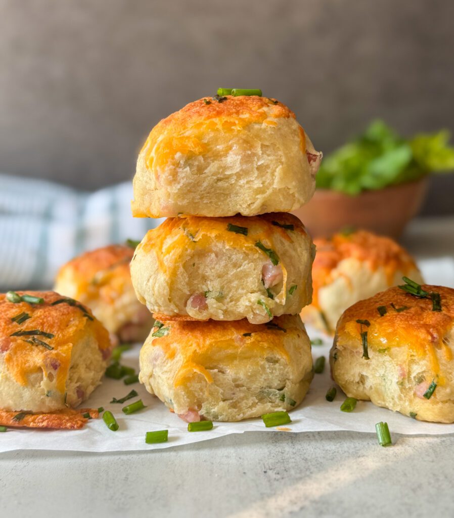 ham and cheddar biscuit bombs
