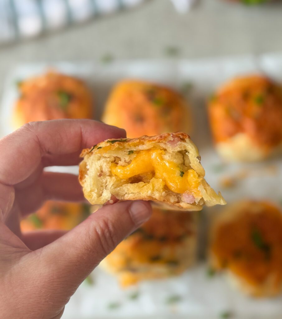 ham and cheddar biscuit bombs