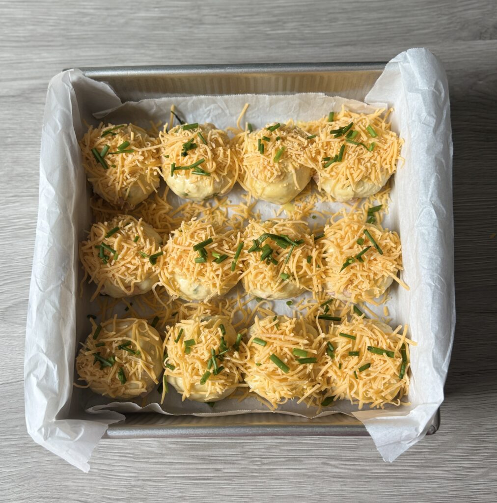 topping ham and cheese biscuit bombs