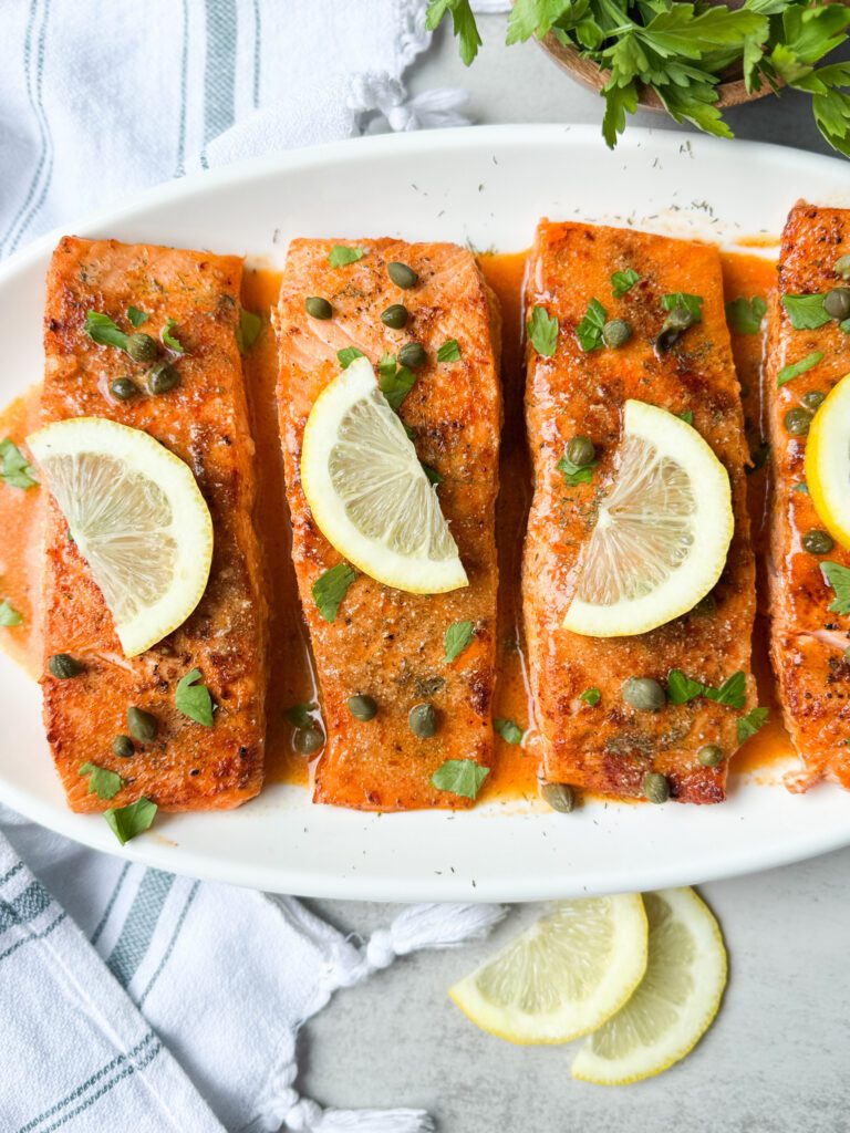 healthy salmon picatta