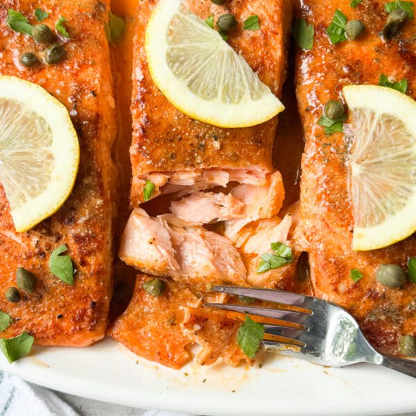 healthy salmon picatta