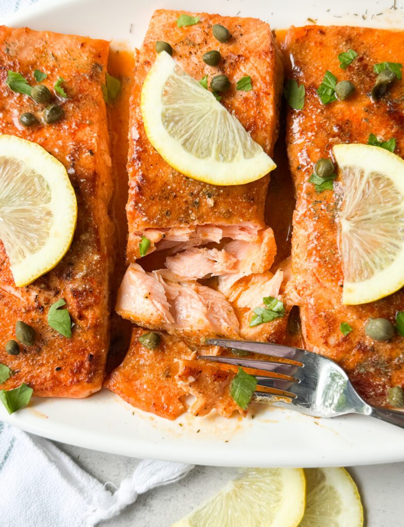 healthy salmon picatta