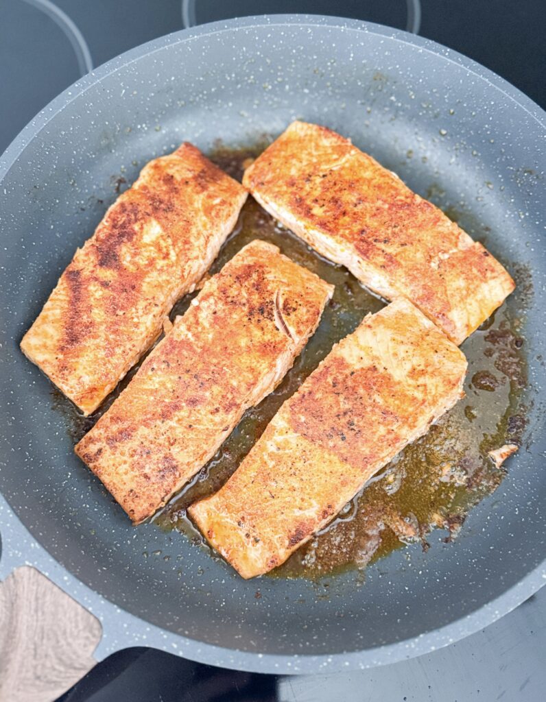 cooking salmon picatta