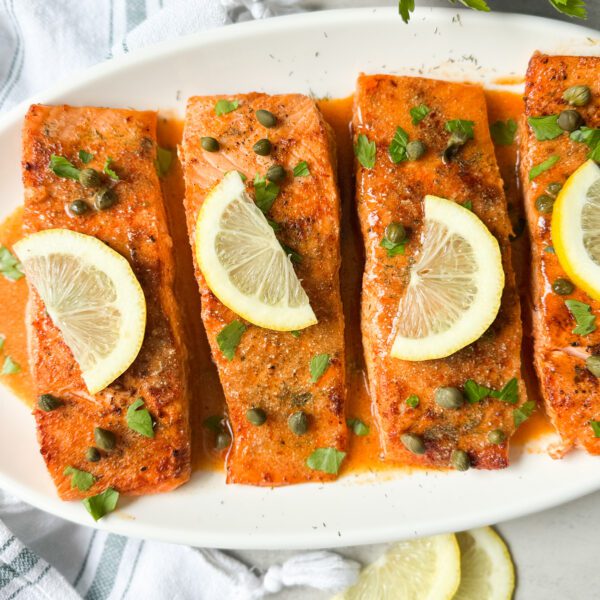 healthy salmon picatta