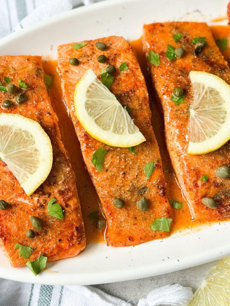 healthy salmon picatta