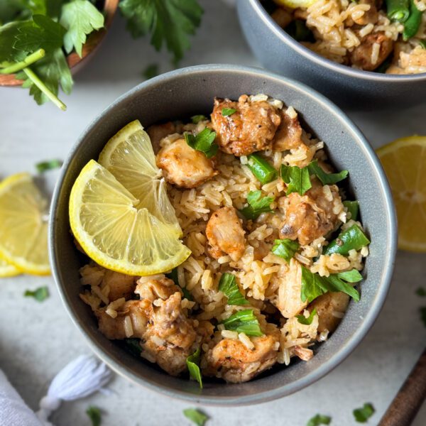 Instant Pot Lemon Garlic Chicken & Rice