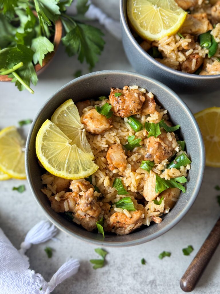 Instant Pot Lemon Garlic Chicken & Rice