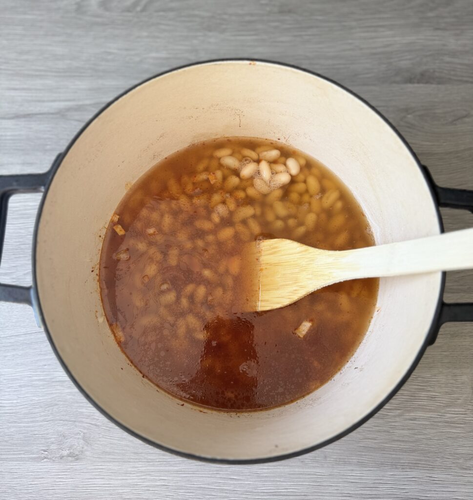 making white bean stew