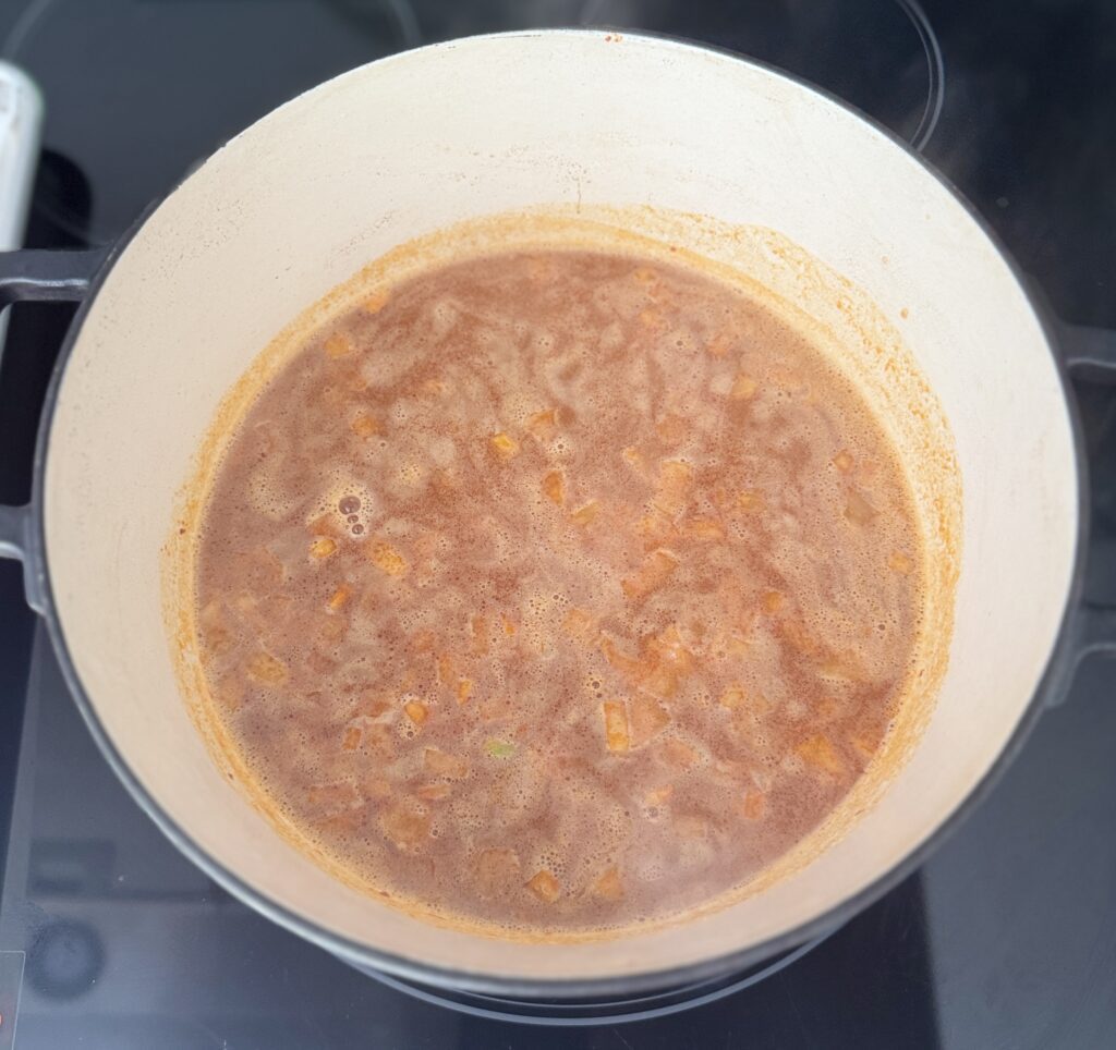 making white bean stew