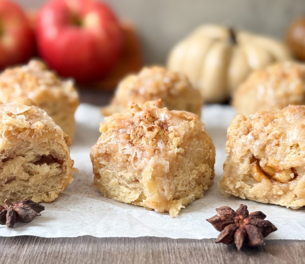 sourdough apple biscuit bombs