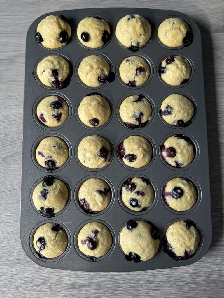 baked blueberry lemon donut muffins