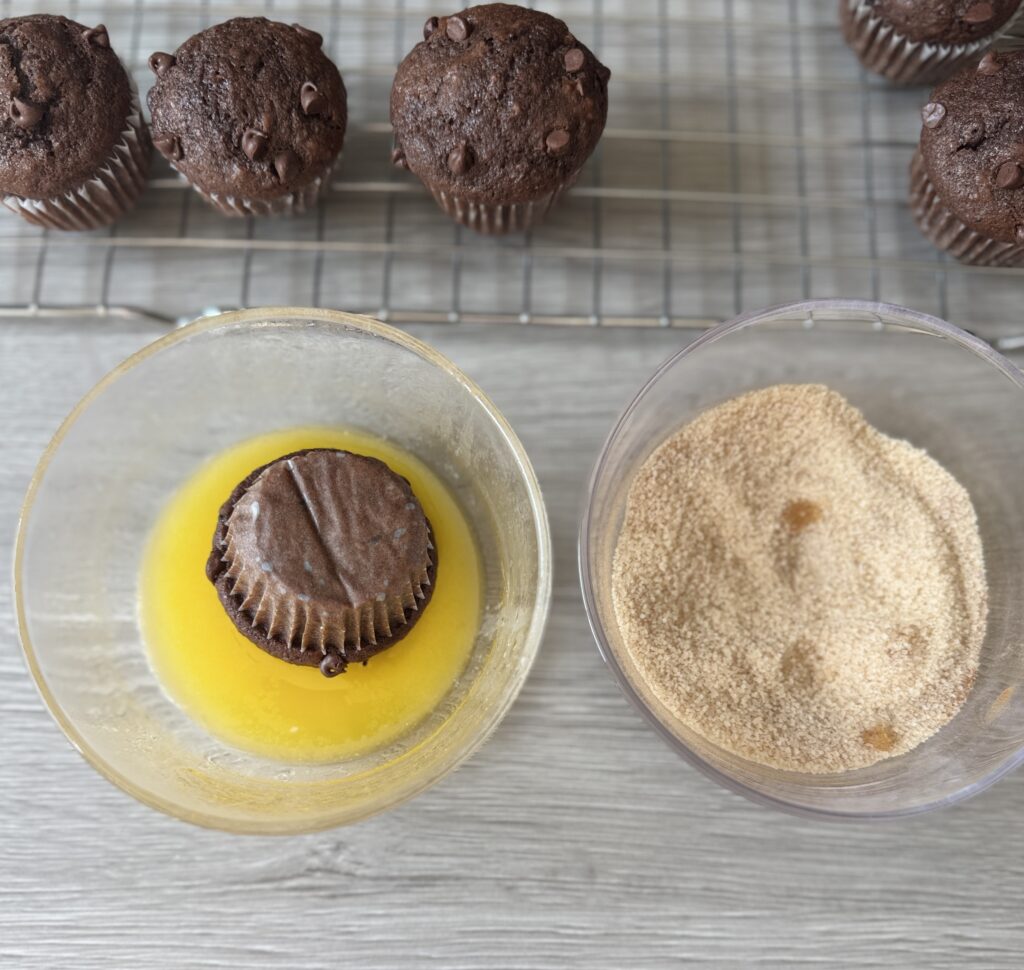 chocolate sourdough donut muffin