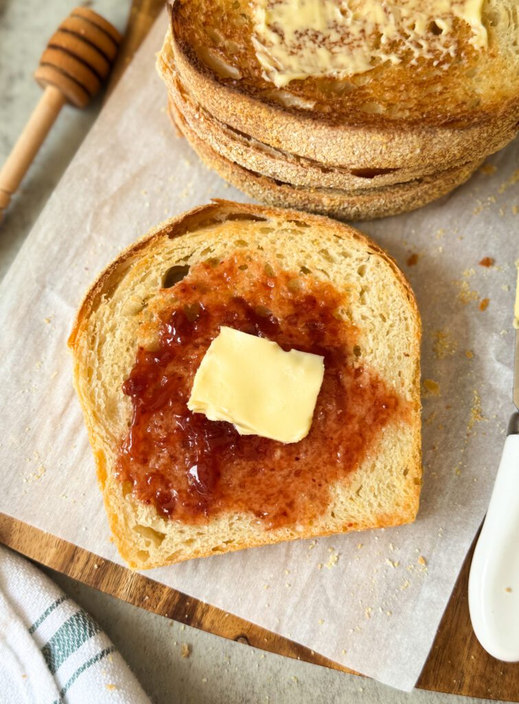sourdough English muffin bread