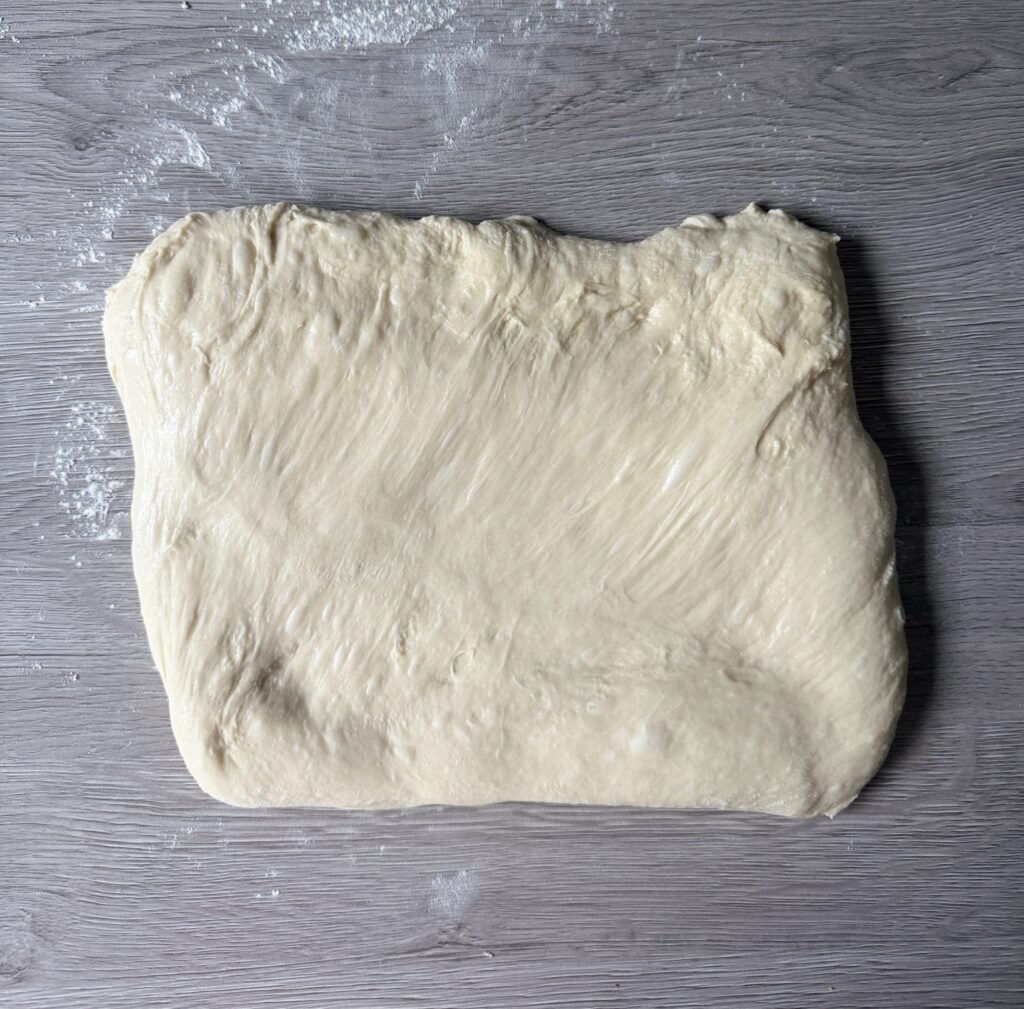 shaping English muffin bread