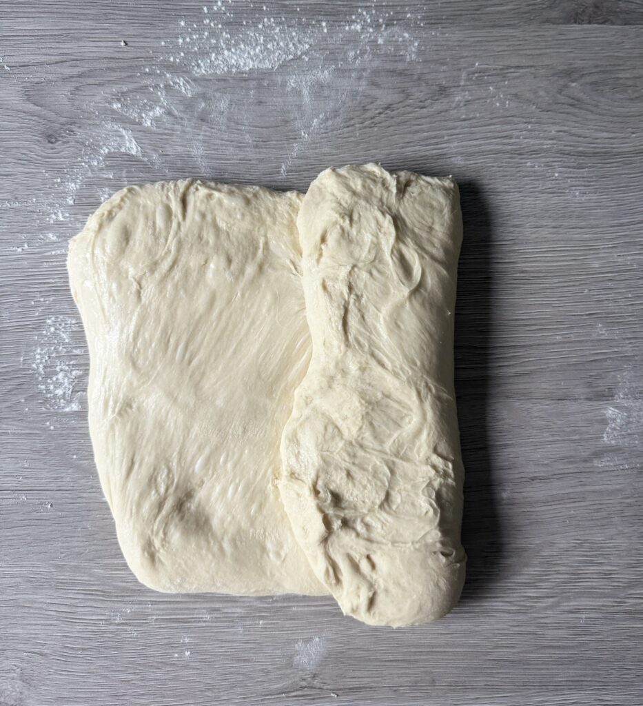 shaping English muffin bread