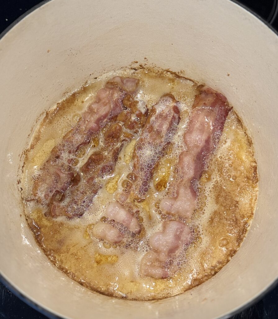 cooking bacon