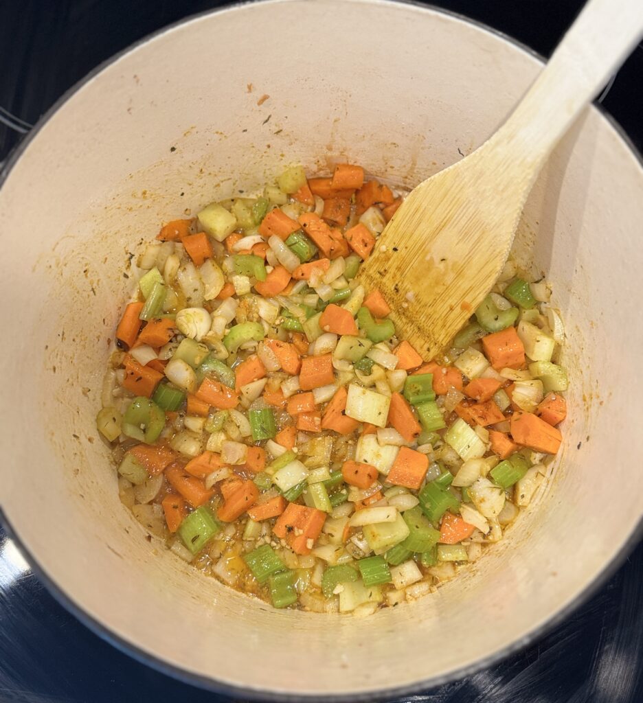 cooking veggies