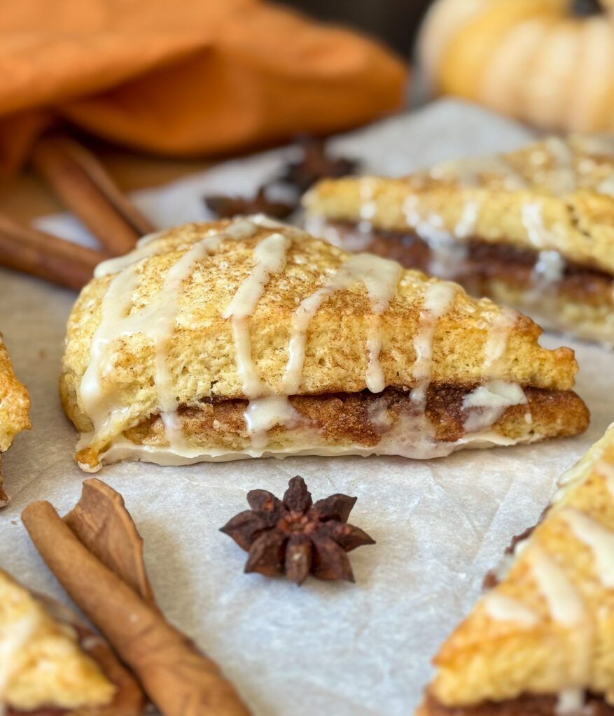 cinnamon roll sourdough scones