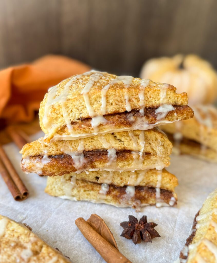 sourdough discard cinnamon roll scones