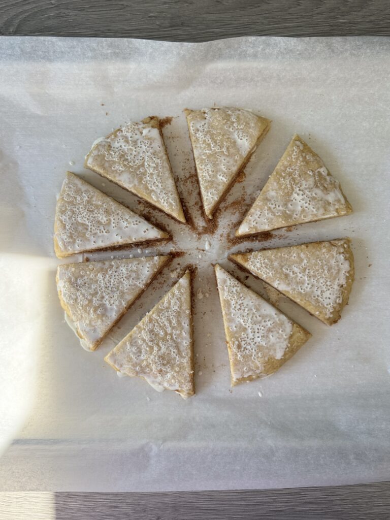 sourdough cinnamon roll scones