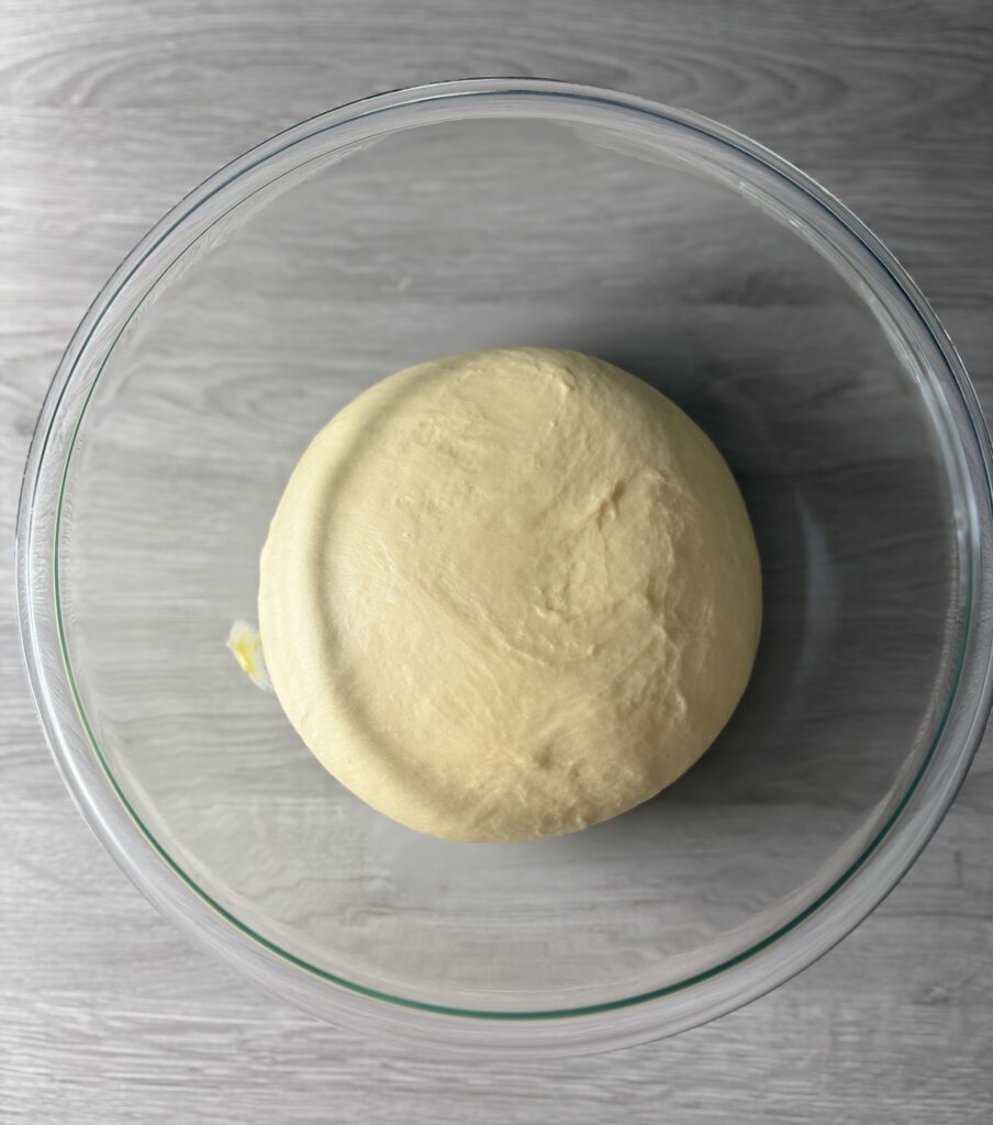 proofed cinnamon sugar dough