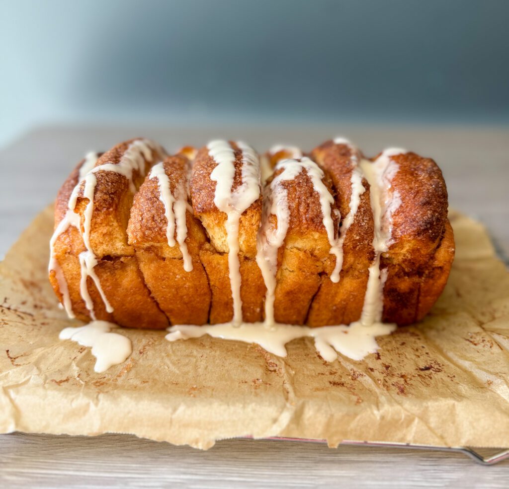baked pull apart cinnamon sugar loaf
