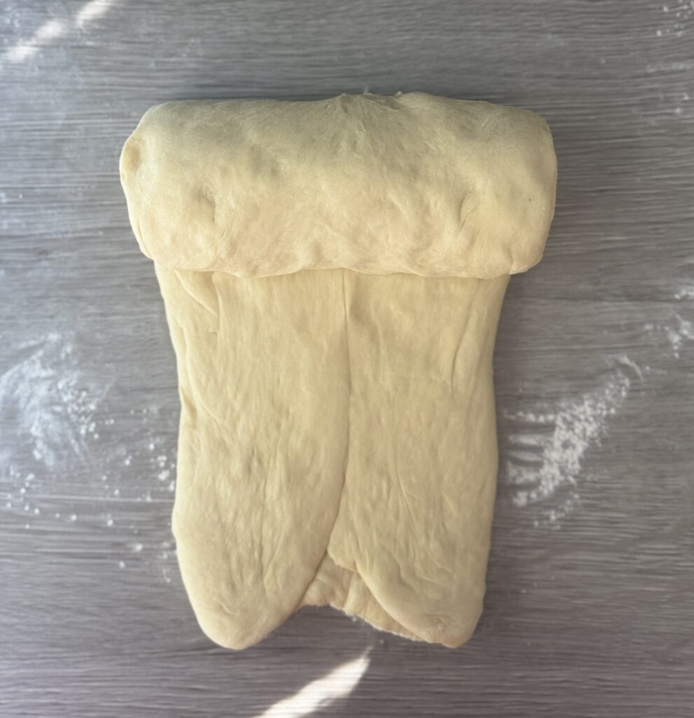 shaping cinnamon sugar loaf