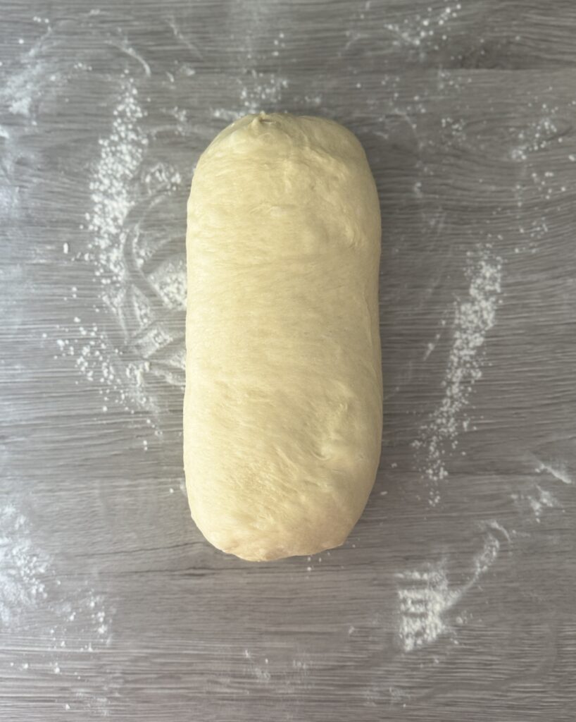 shaping cinnamon sugar loaf