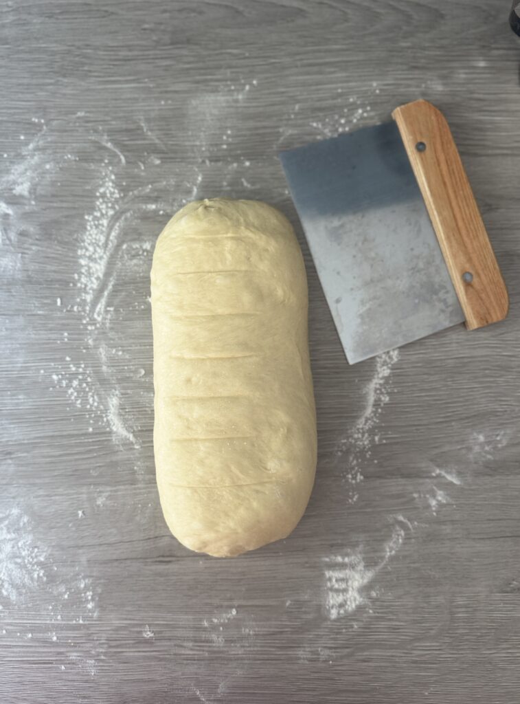 shaping cinnamon sugar loaf