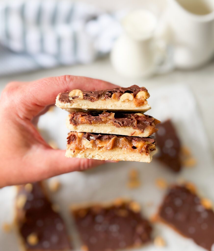 protein snickers bark