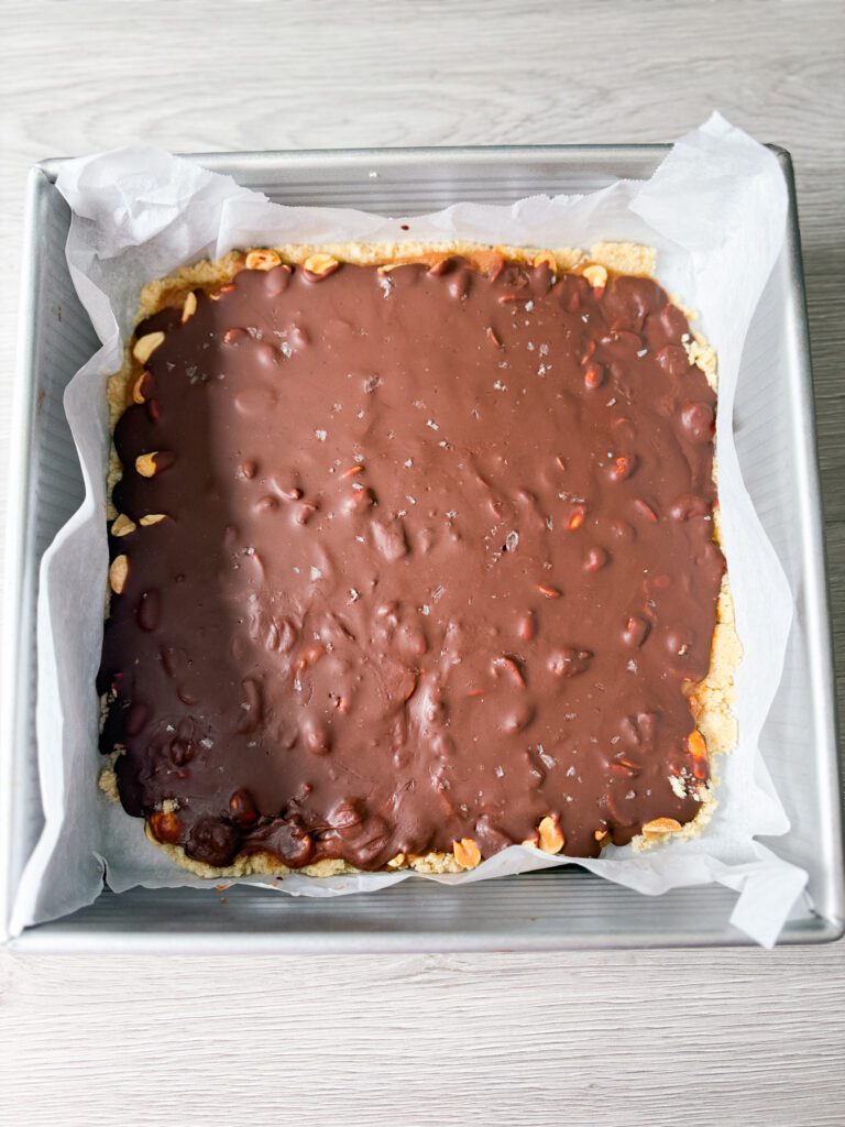 protein snickers bark