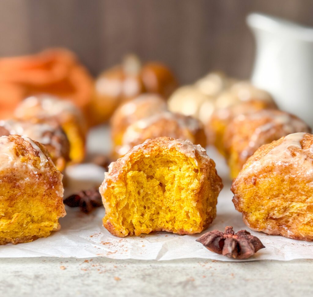 pumpkin spice sourdough biscuit bombs