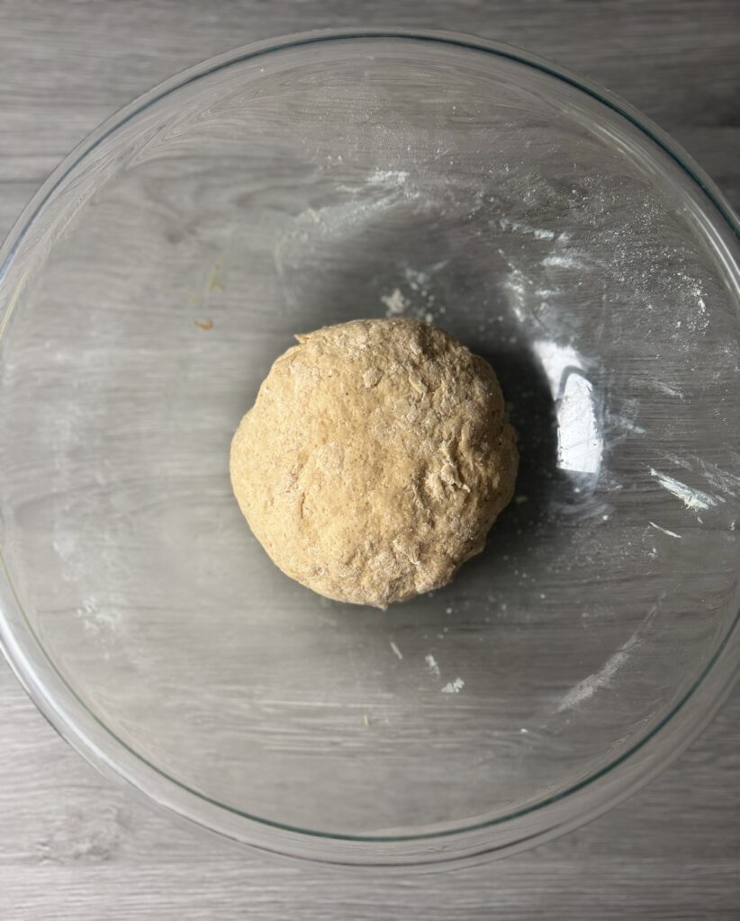 mixing pumpkin biscuit bombs