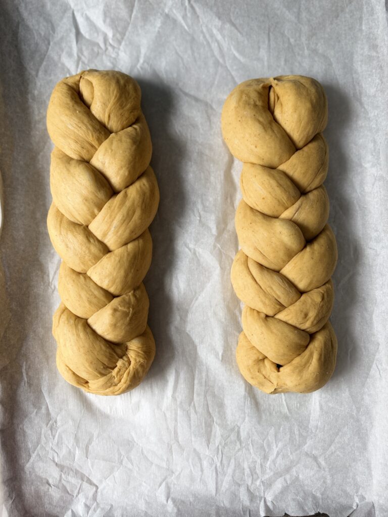 shaped discard pumpkin challah