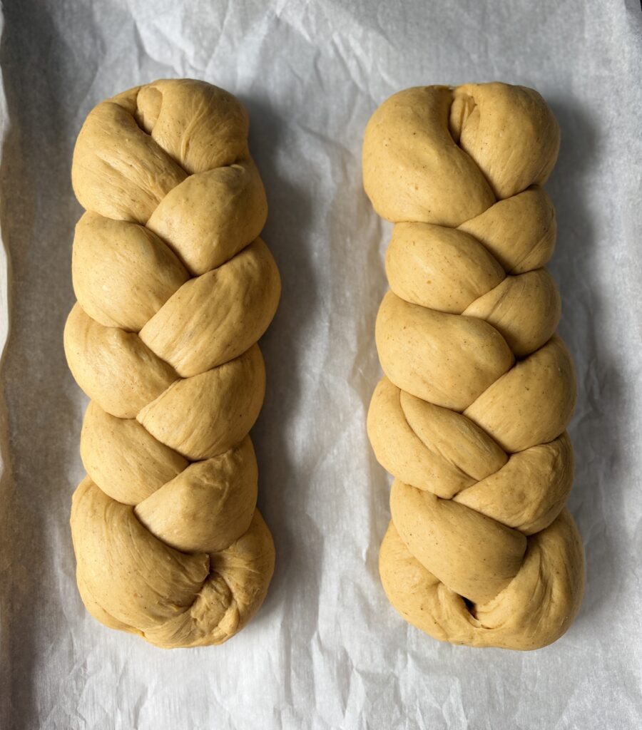 proofed discard pumpkin challah