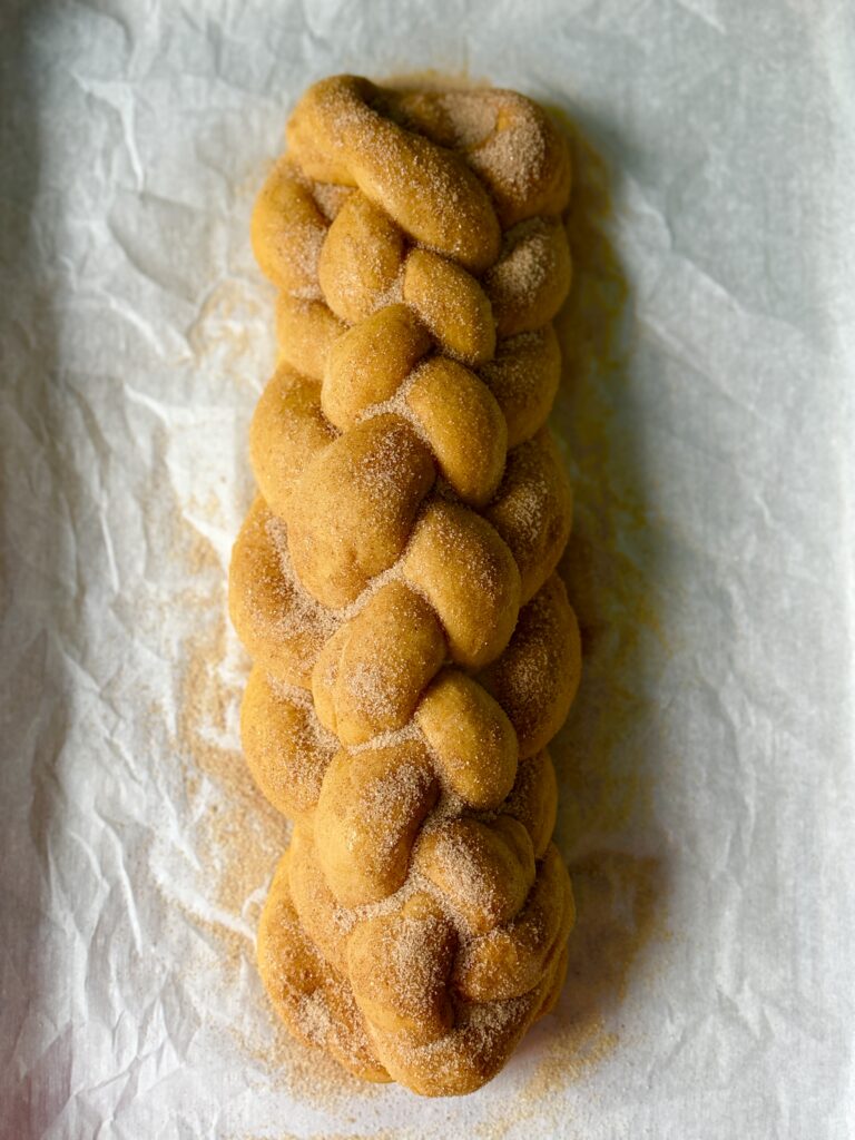 pre baked pumpkin challah