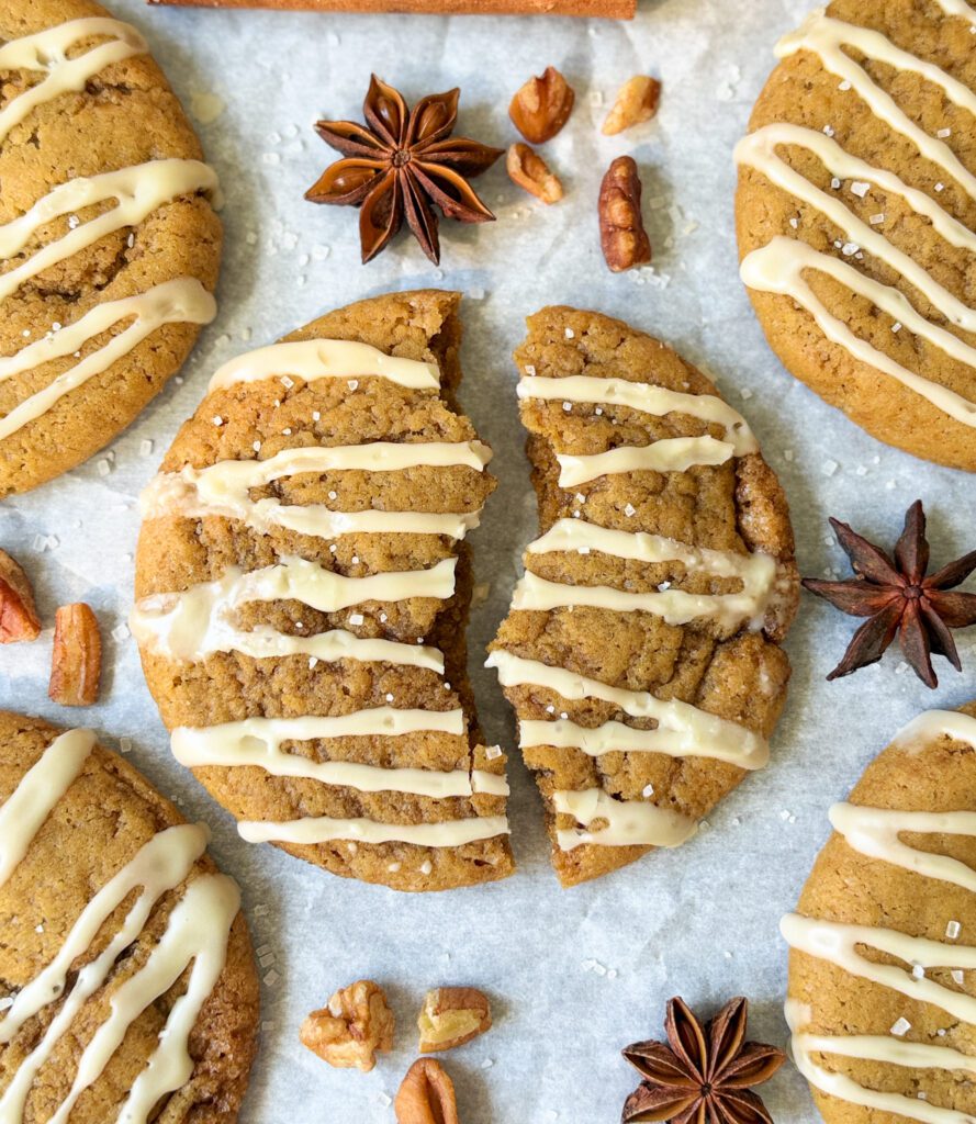 glazed maple brown sugar cookies