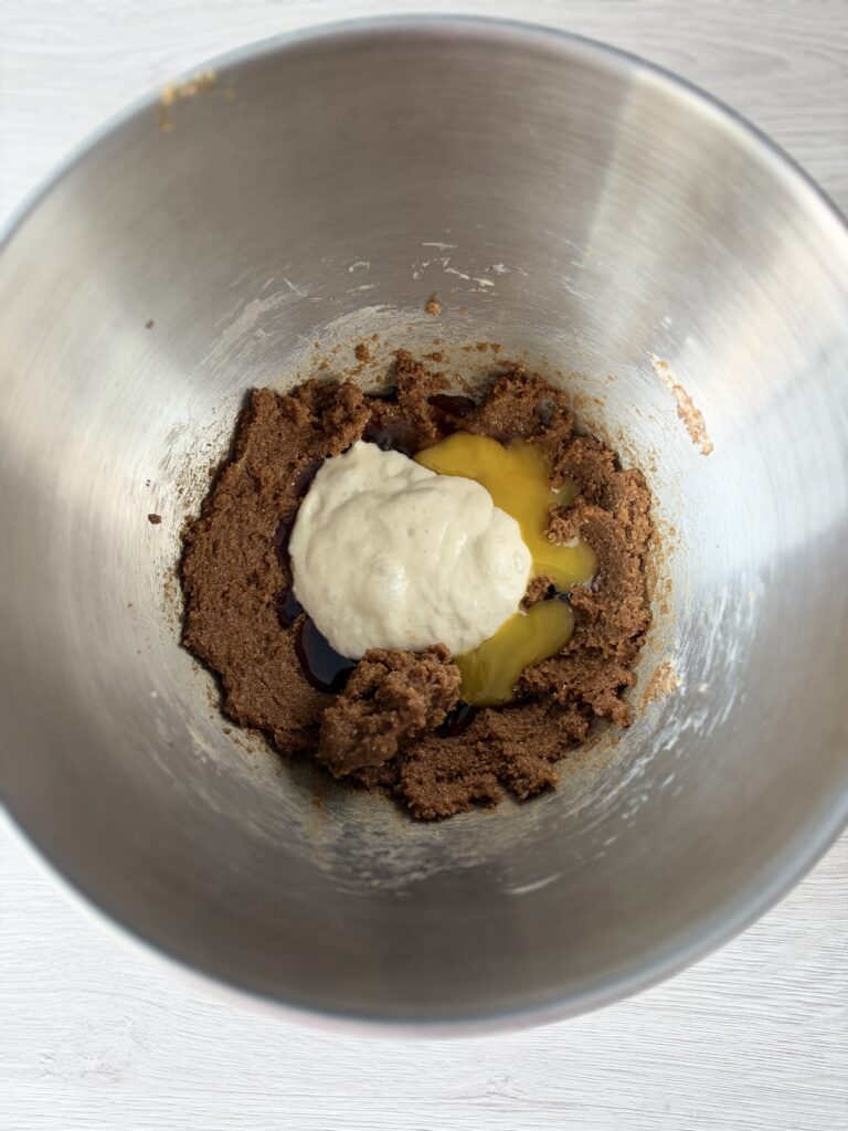 mixing maple sugar cookies