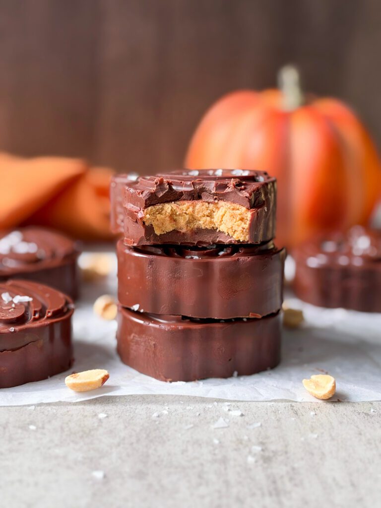 homemade reese peanut butter pumpkins