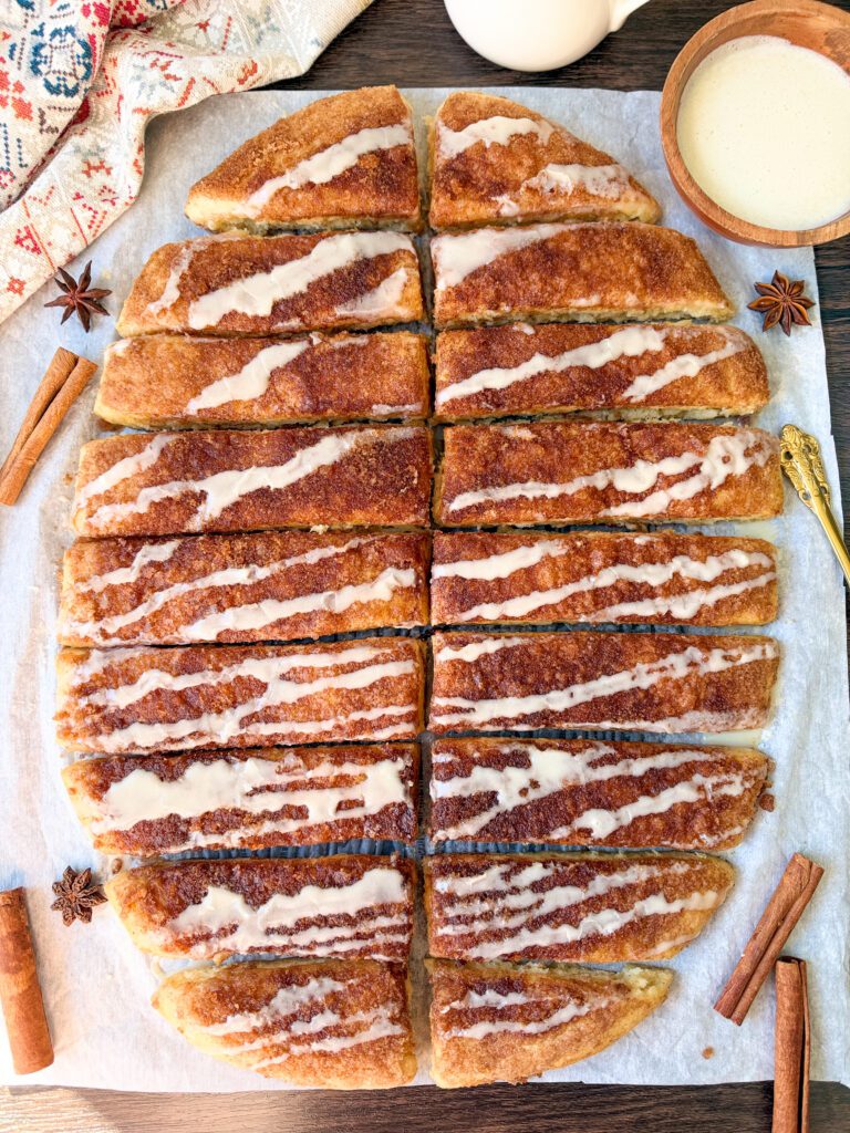 glazed sourdough cinnamon sticks