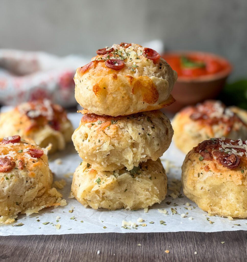 sourdough pizza biscuit bombs
