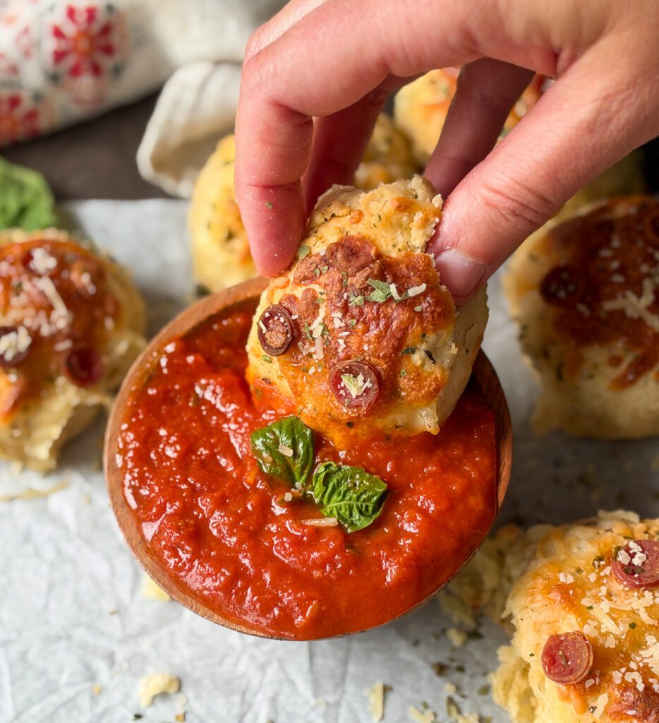 sourdough pizza biscuit bombs
