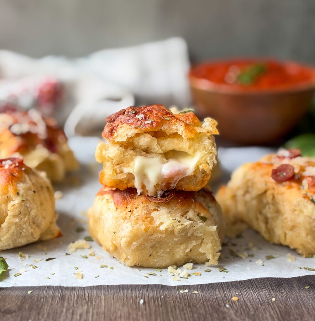 sourdough discard pizza bombs