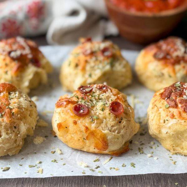 sourdough discard pizza biscuit bombs