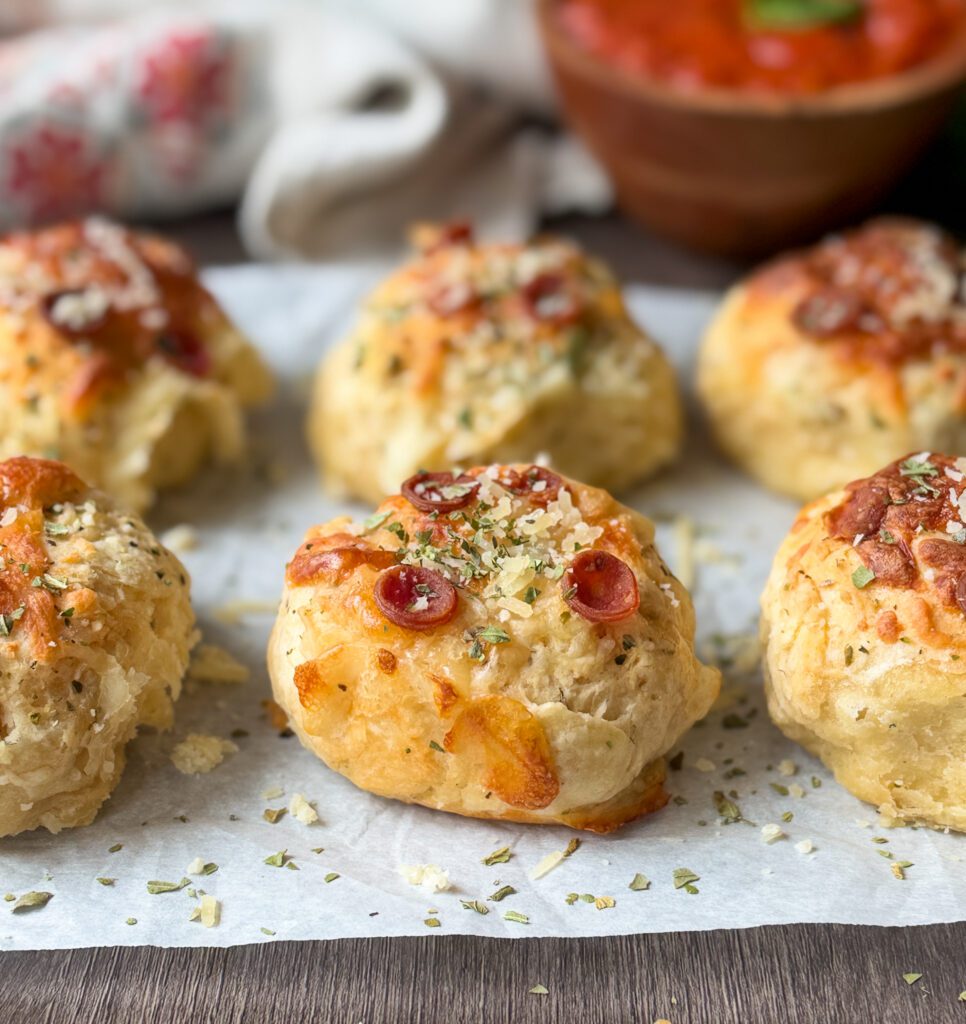 sourdough discard pizza biscuit bombs