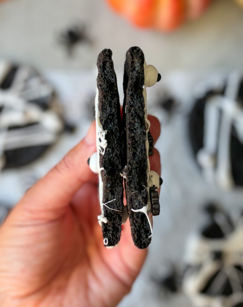 sourdough Oreo spider web cookies