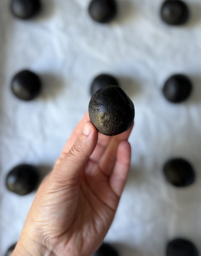 shaping sourdough oreos